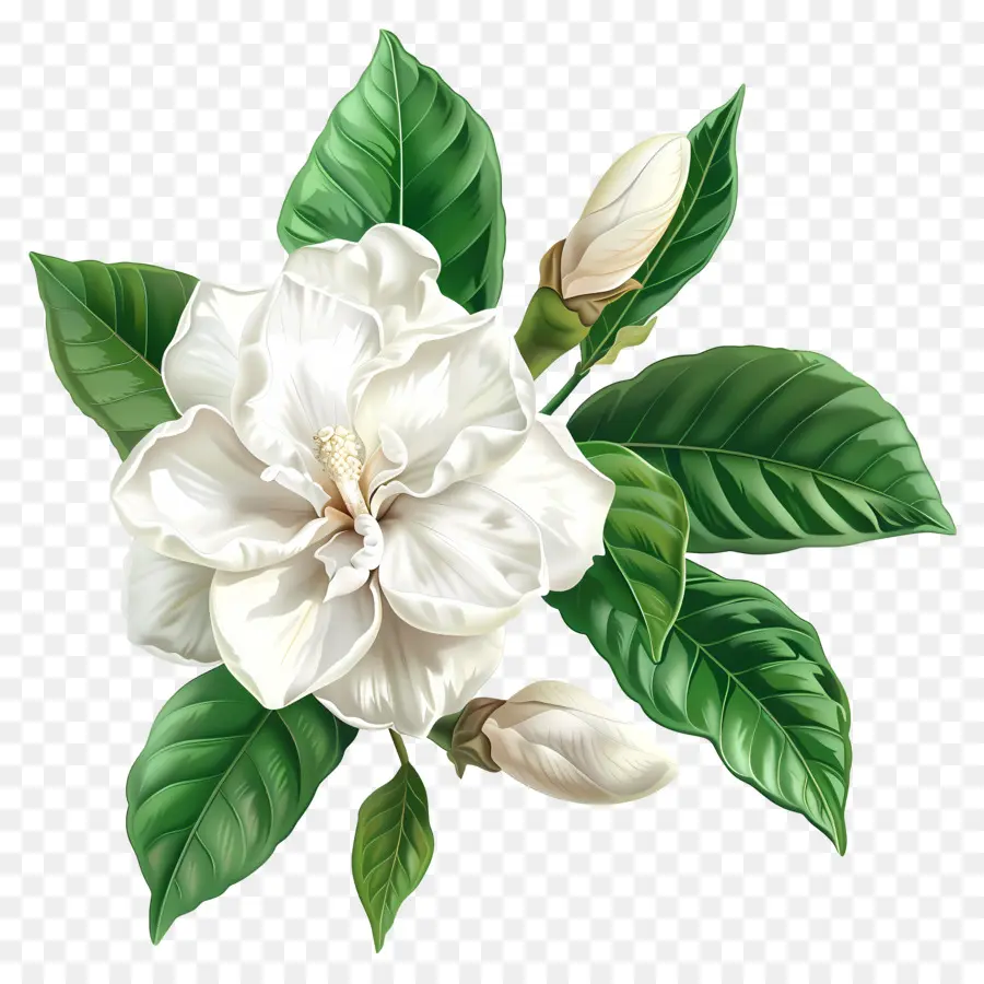 Gardênia Flores，Flor Branca PNG