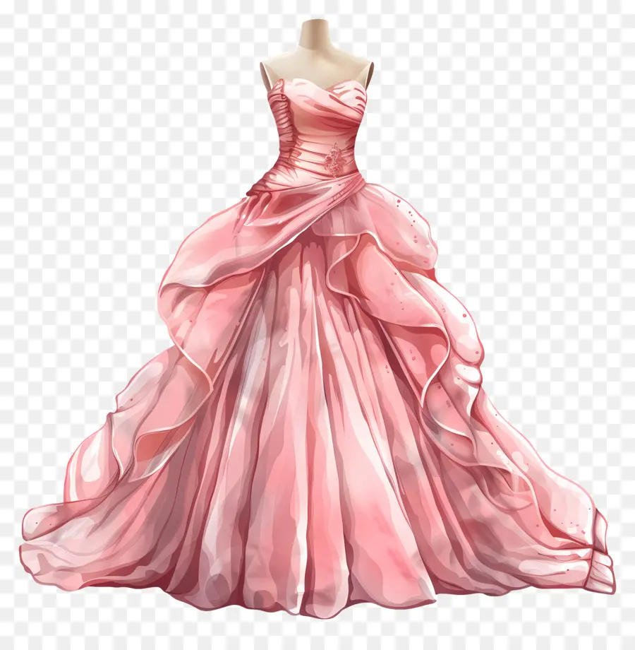 Cor De Rosa Vestido De Noiva，Acentos De Renda PNG