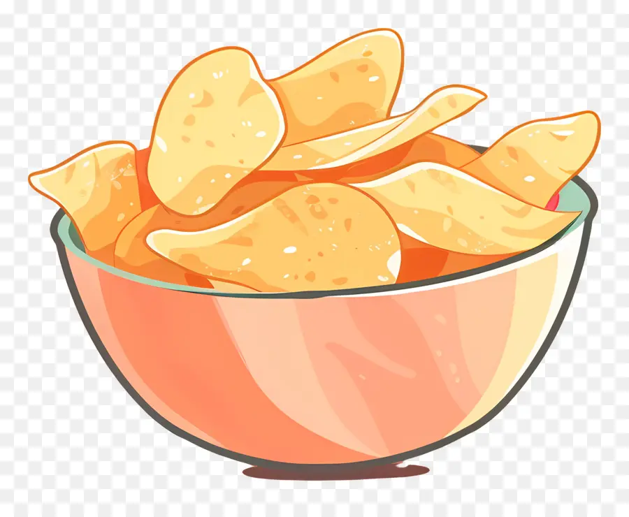 Tigela De Batatas Fritas，Nachos PNG