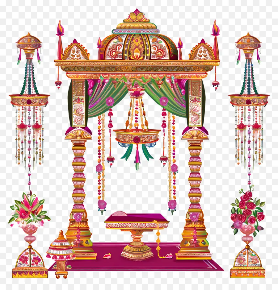 Casamento Hindu，Arquitetura Indian PNG