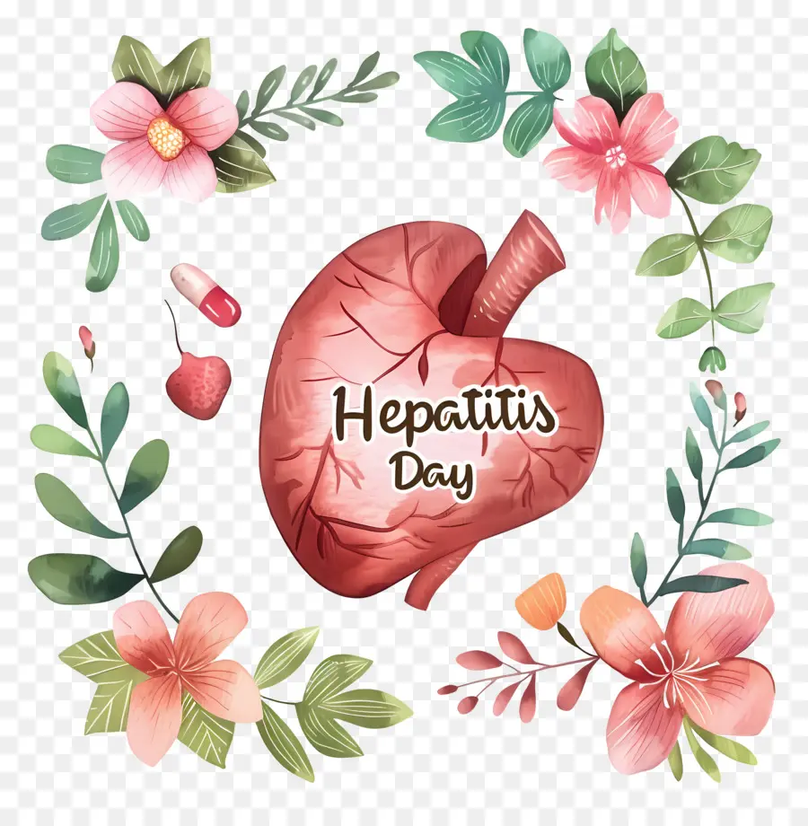 O Dia Mundial Da Hepatite，Pintura Em Aquarela PNG