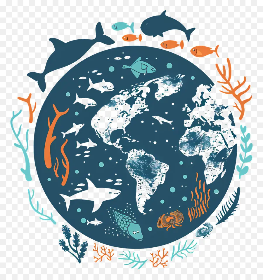 O Dia Mundial Dos Oceanos，Subaquático PNG