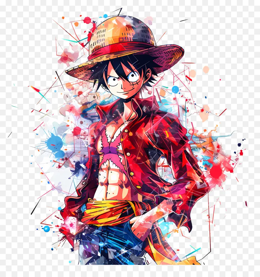 Anime Luffy，Guitar Player PNG