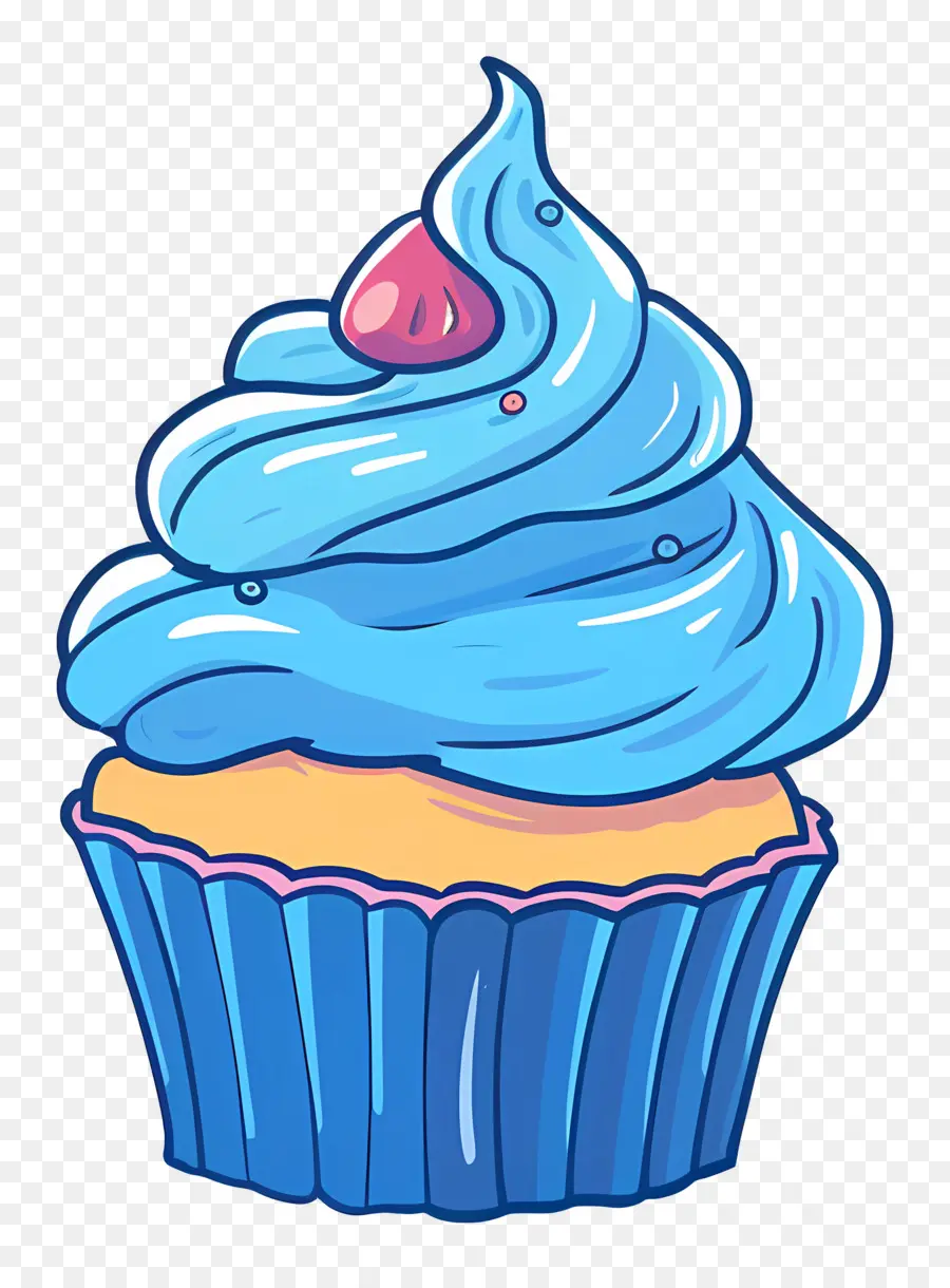 Cupcake，Azul PNG
