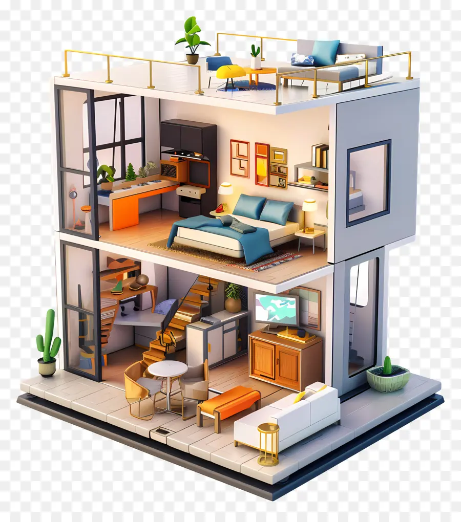 Apartamento，Design Doméstico Moderno PNG