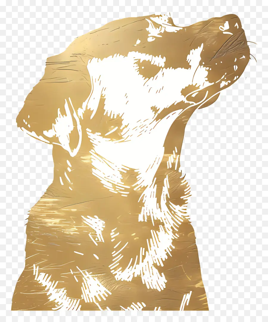 Ouro Cão，Ouro Escultura PNG