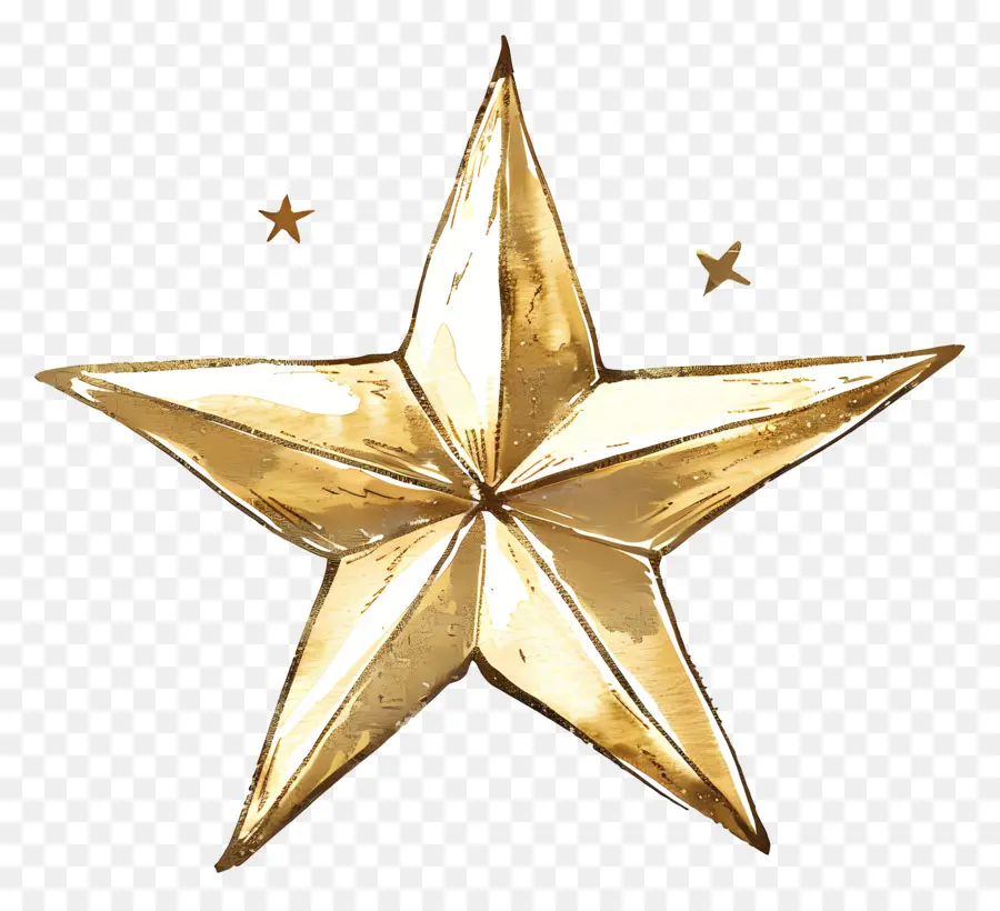 Estrela De Ouro，Metalizado PNG