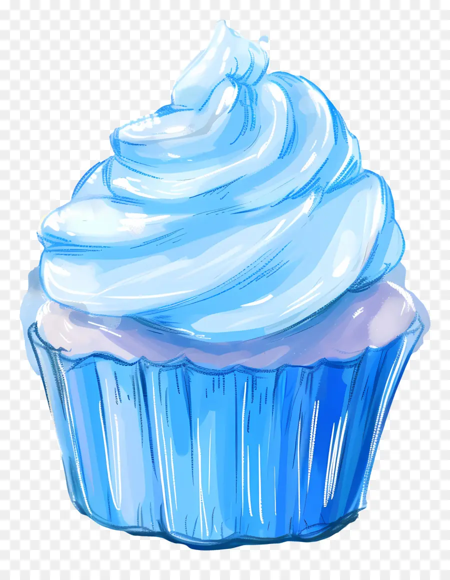 Cupcake，Cupcake Azul PNG