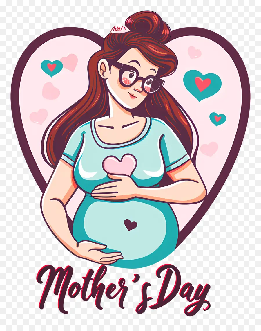 Dia Das Mães，Mulher Grávida PNG