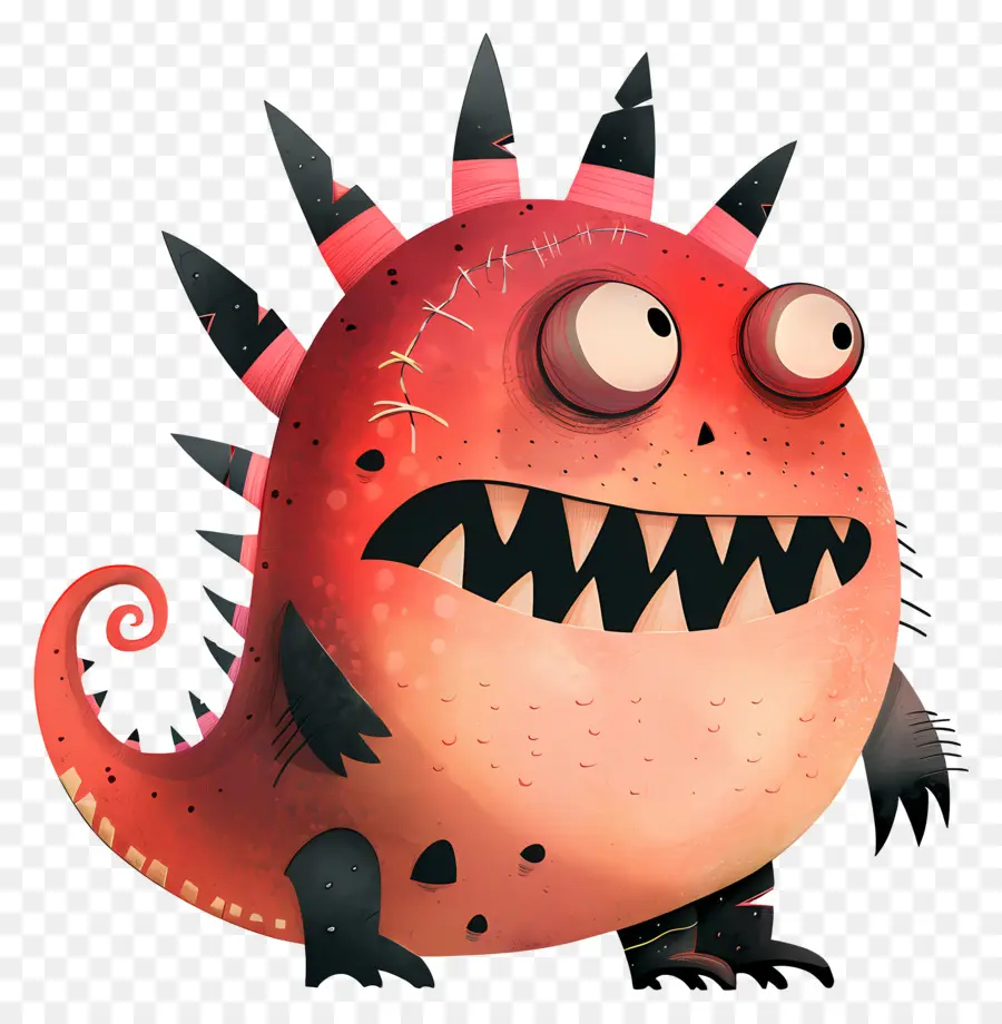 Desenho Animado Monster，Dentes Afiados PNG