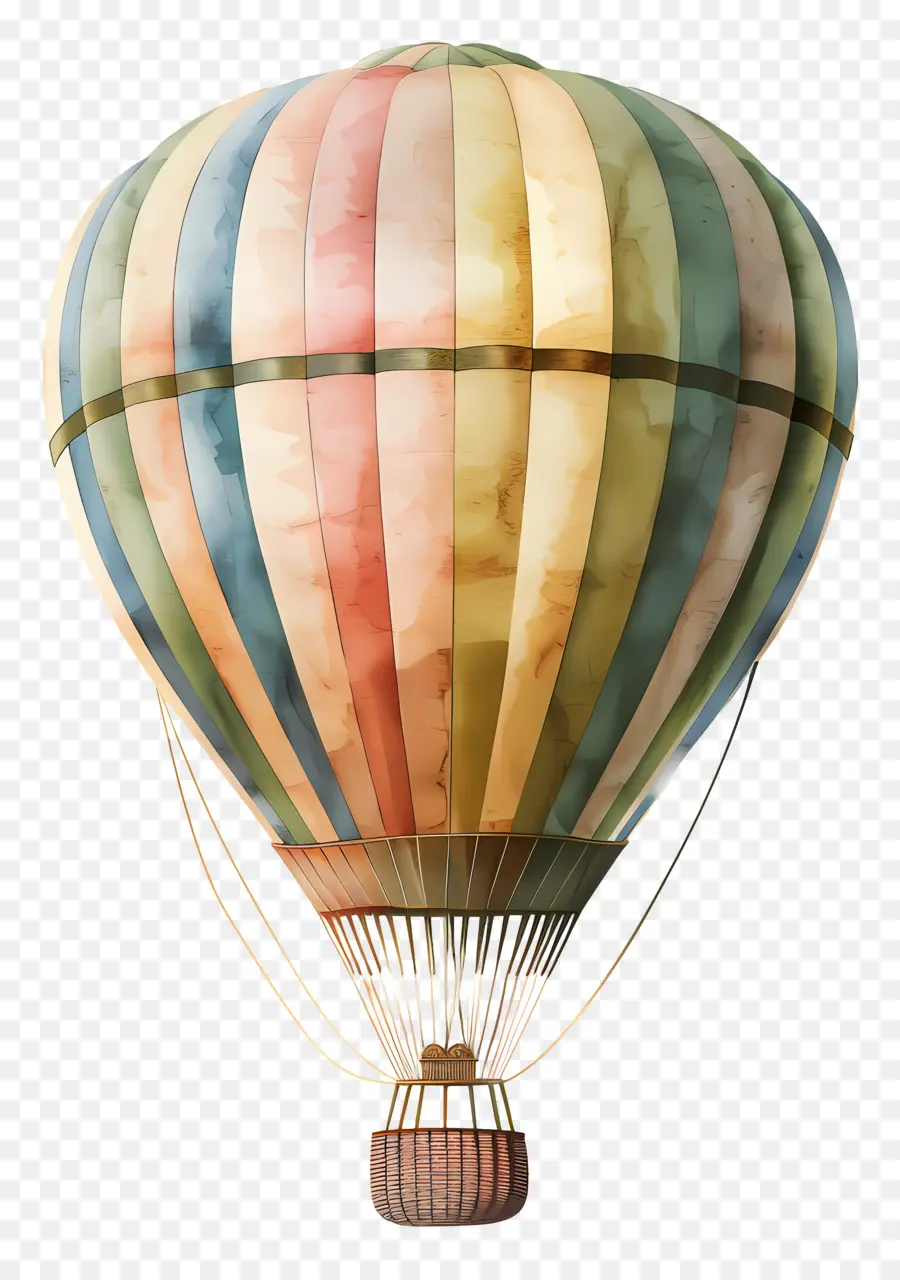 Balão De Ar Quente，Pintura Em Aquarela PNG
