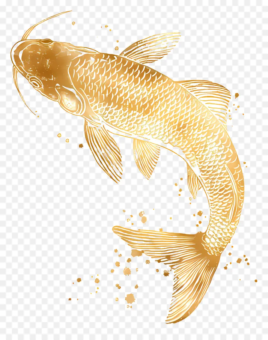 Pique O Peixe，Peixe De Ouro Koi PNG