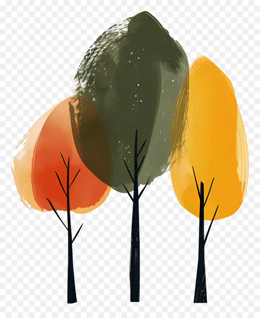 árvores，árvore De Pintura PNG