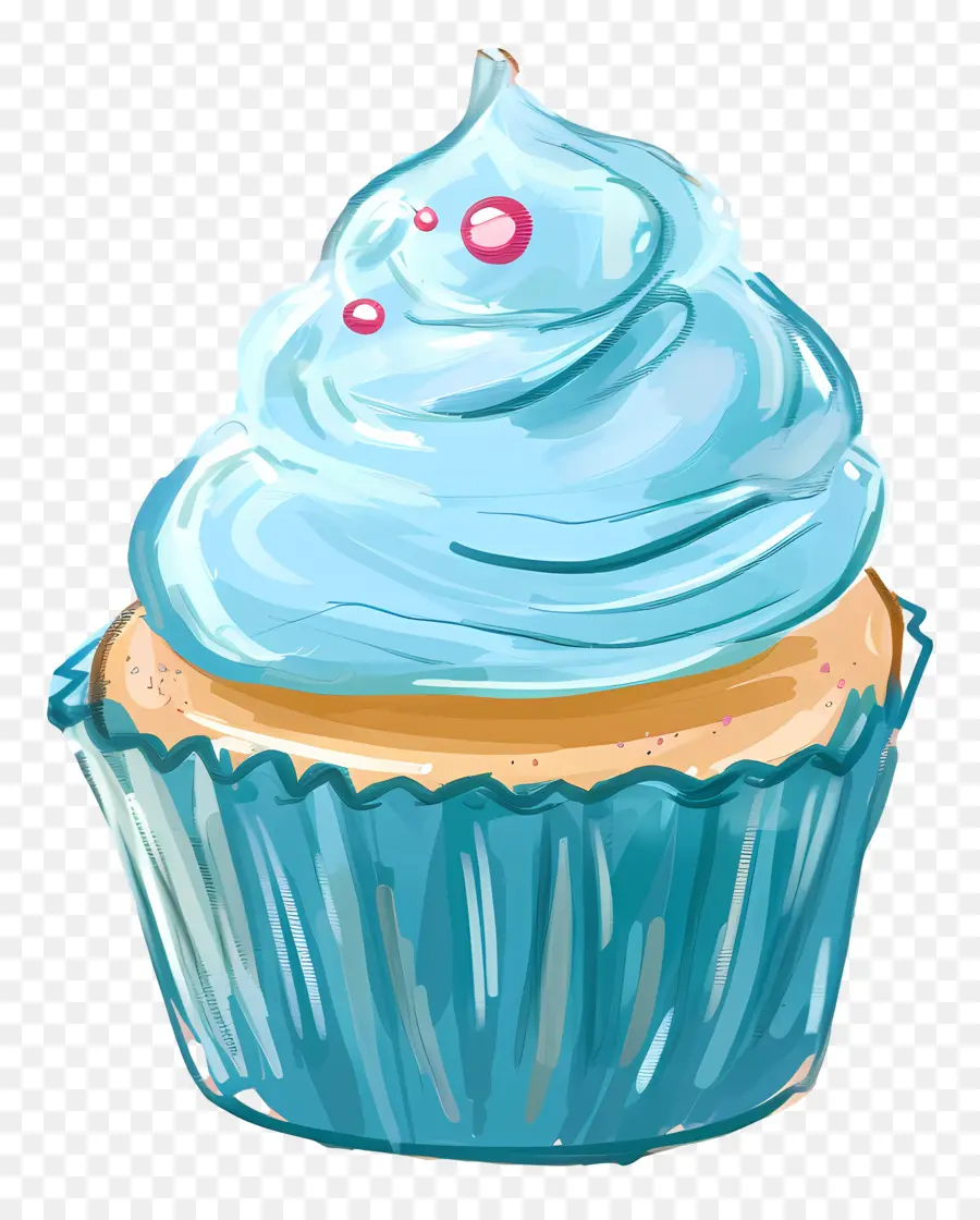 Cupcake，Cupcake Azul PNG