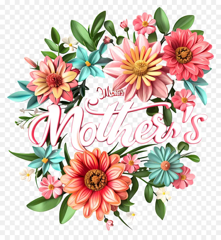 Dia Das Mães，Design Floral PNG