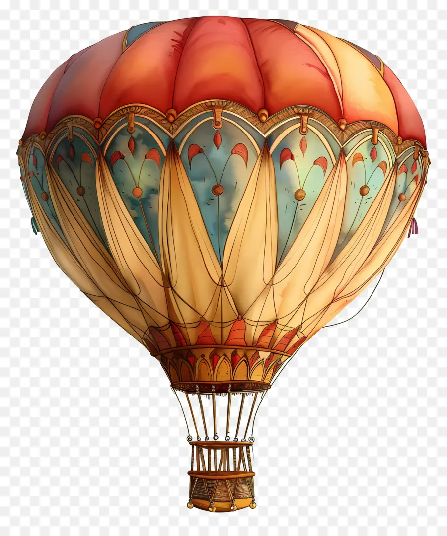 Balão De Ar Quente，Balão Vermelho PNG