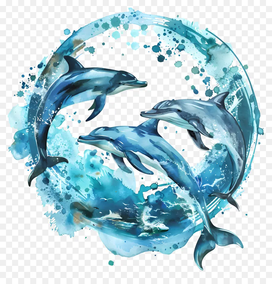 O Dia Mundial Dos Oceanos，Os Golfinhos PNG