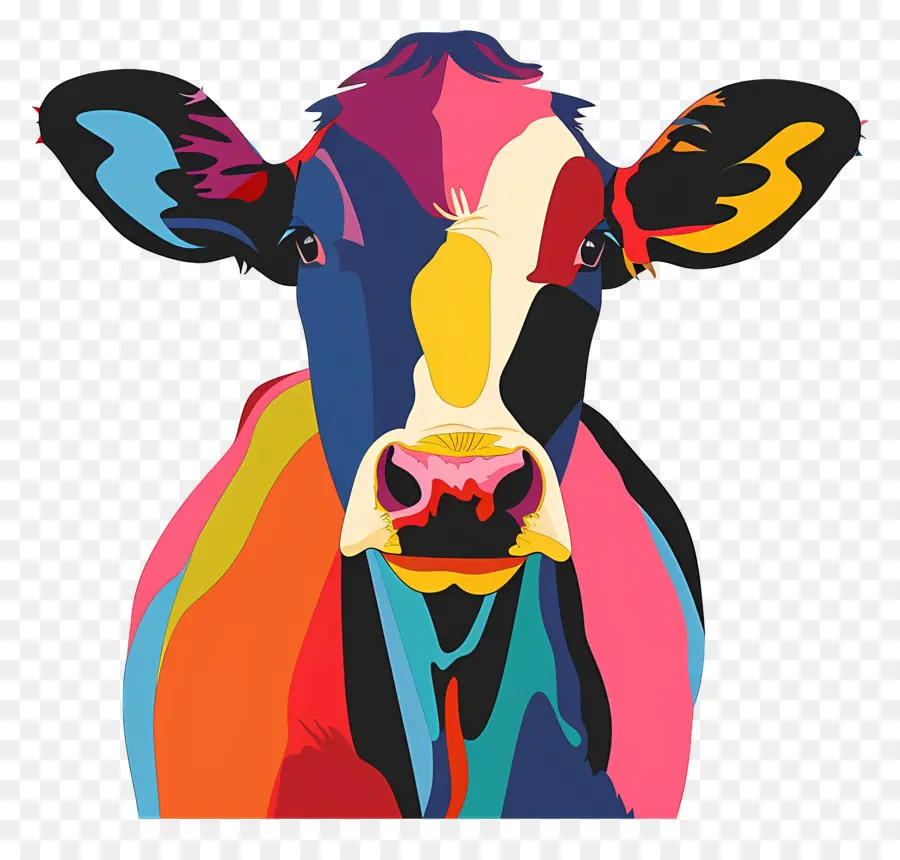 Cow，Vaca Colorida PNG