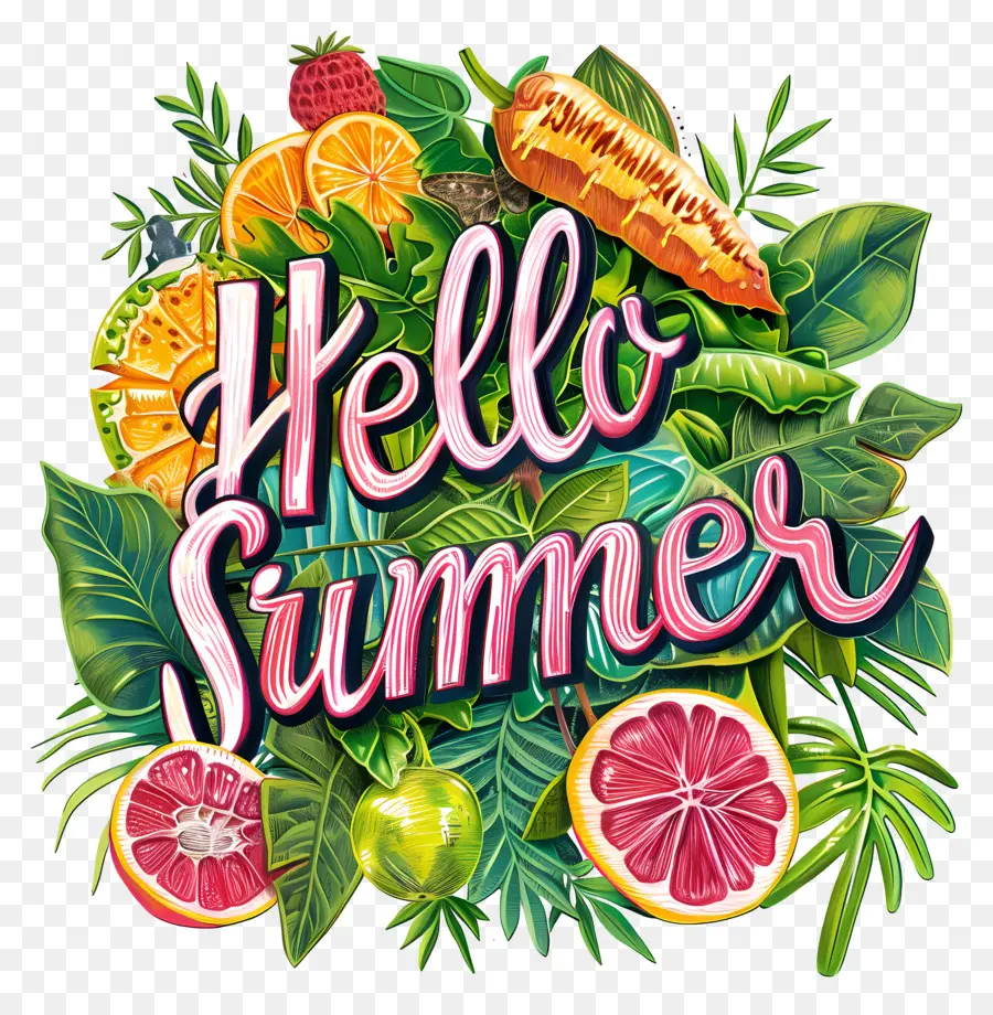 Olá Verão，Os Frutos De Verão PNG