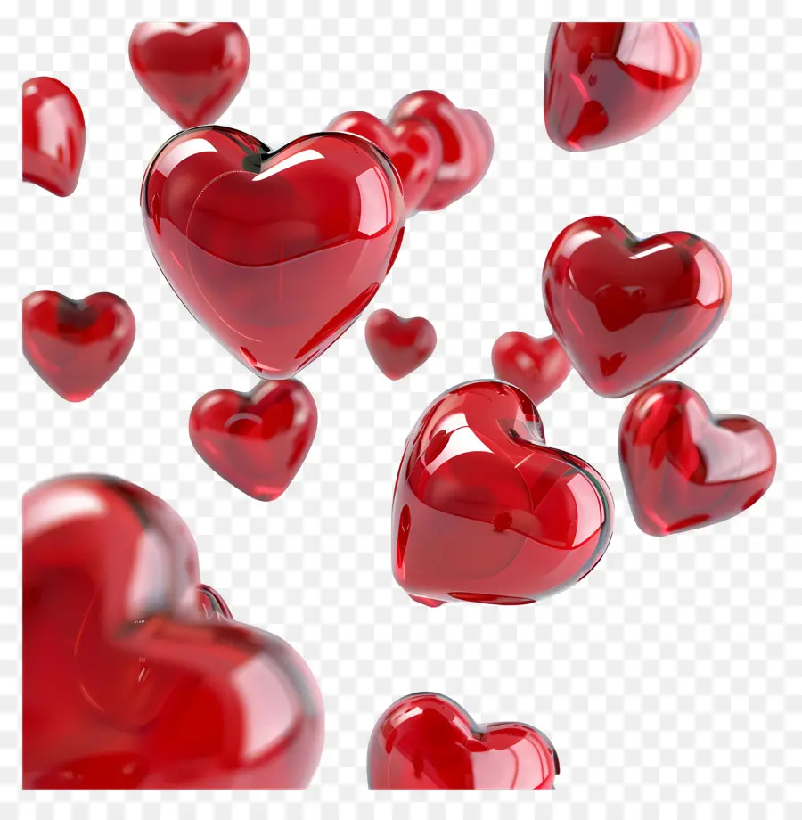 Flutuante Coração，Coração Vermelho PNG