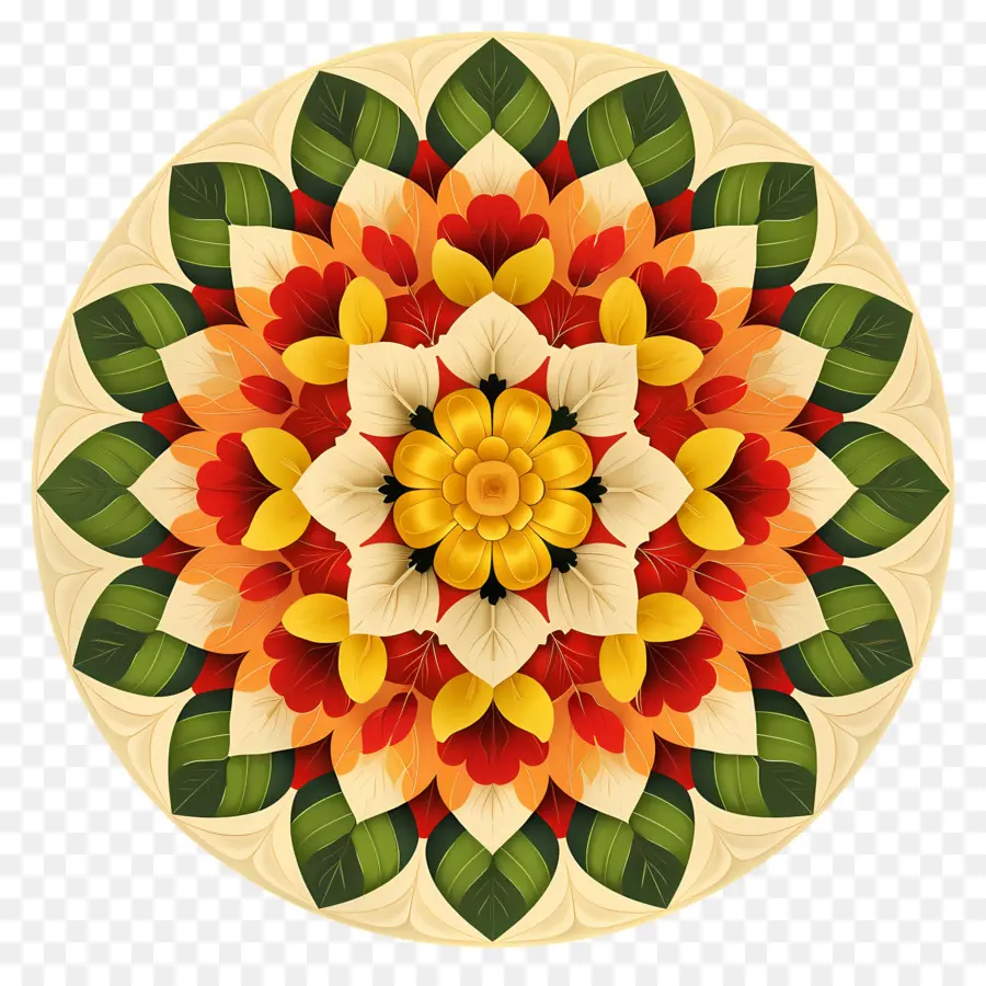 Mês Simples Athapoura，Mandala Floral PNG