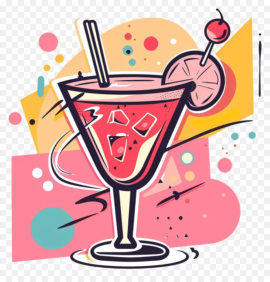 Cor De Rosa Cocktail，Vermelho Bebida PNG
