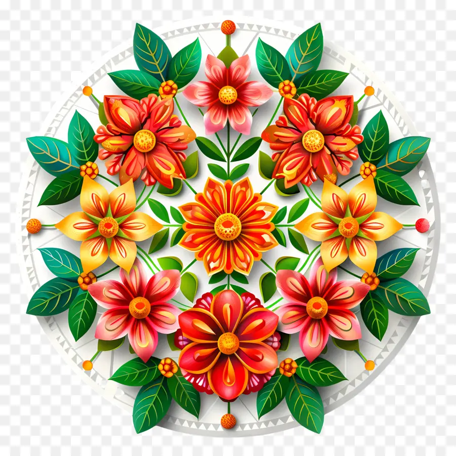 Mês Simples Athapoura，Floral Padrão PNG