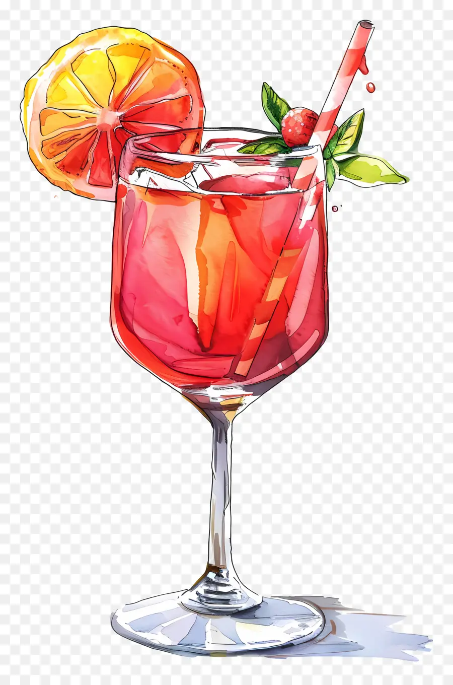 Cocktail Vermelho，Sangria Vermelha PNG