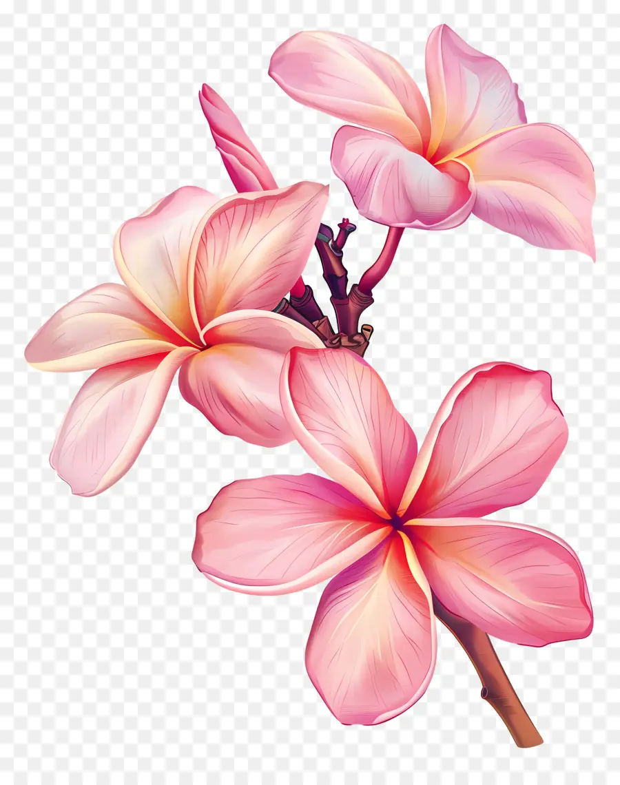 Flor Da Plumeria Rosa，Flores Cor De Rosa PNG