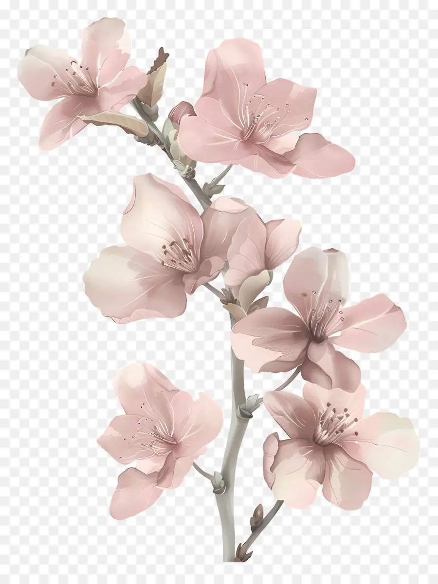 Flores De Sakura，Flores Brancas PNG