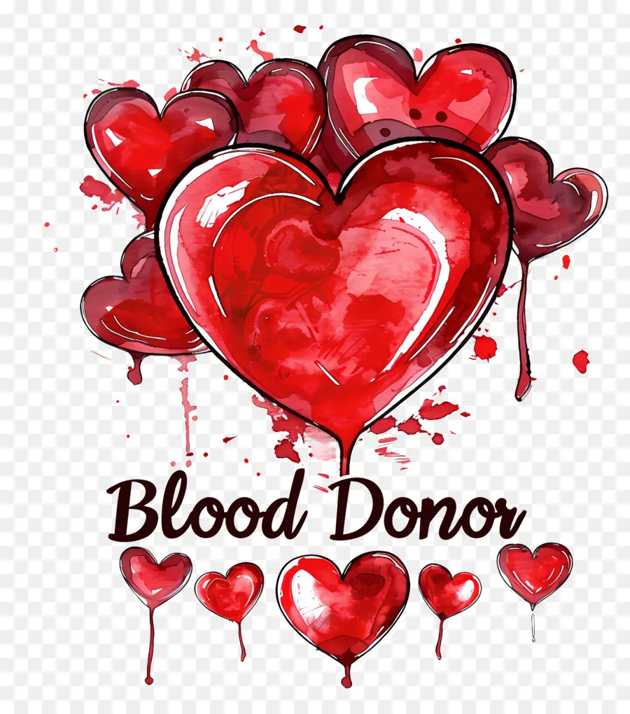 Mundial Do Doador De Sangue Dia，Corações PNG