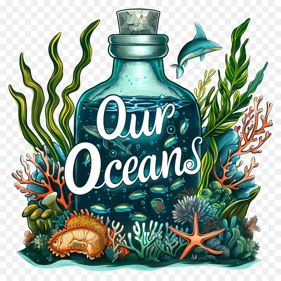 O Dia Mundial Dos Oceanos，Nossos Oceanos PNG