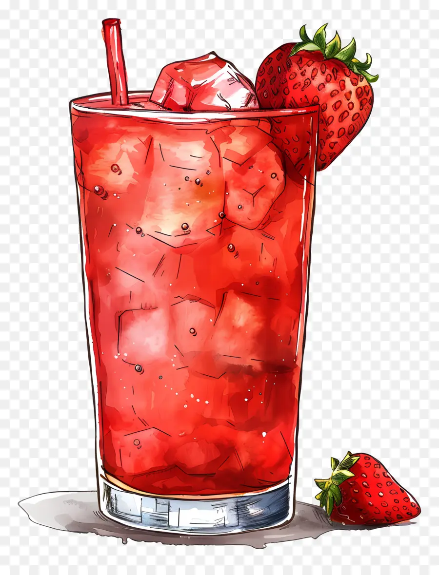 Cocktail Vermelho，Margarita De Morango PNG