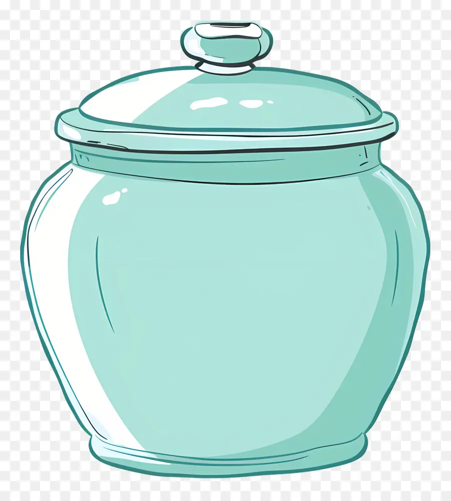 Cookie Jar，Jarro Azul Pequeno PNG