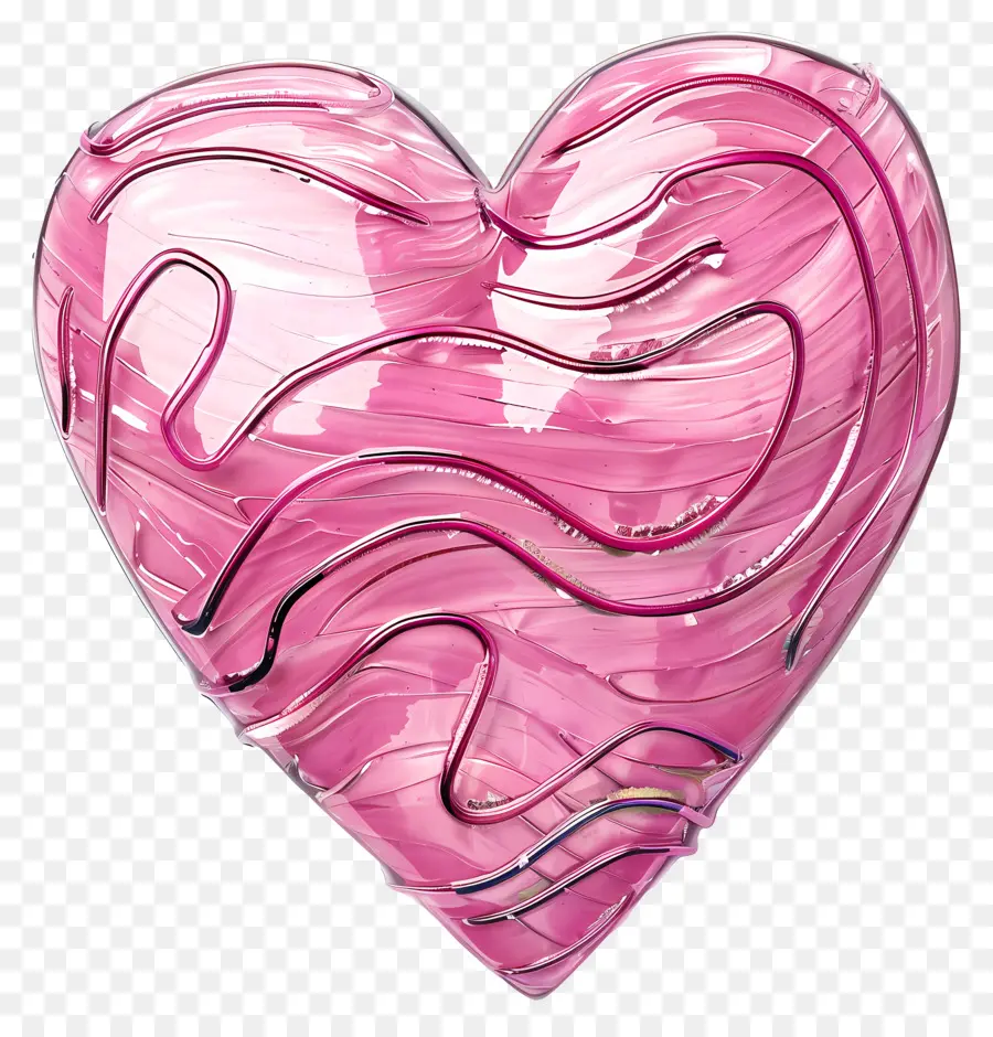 Coração De Rosa，Padrões Swirly PNG