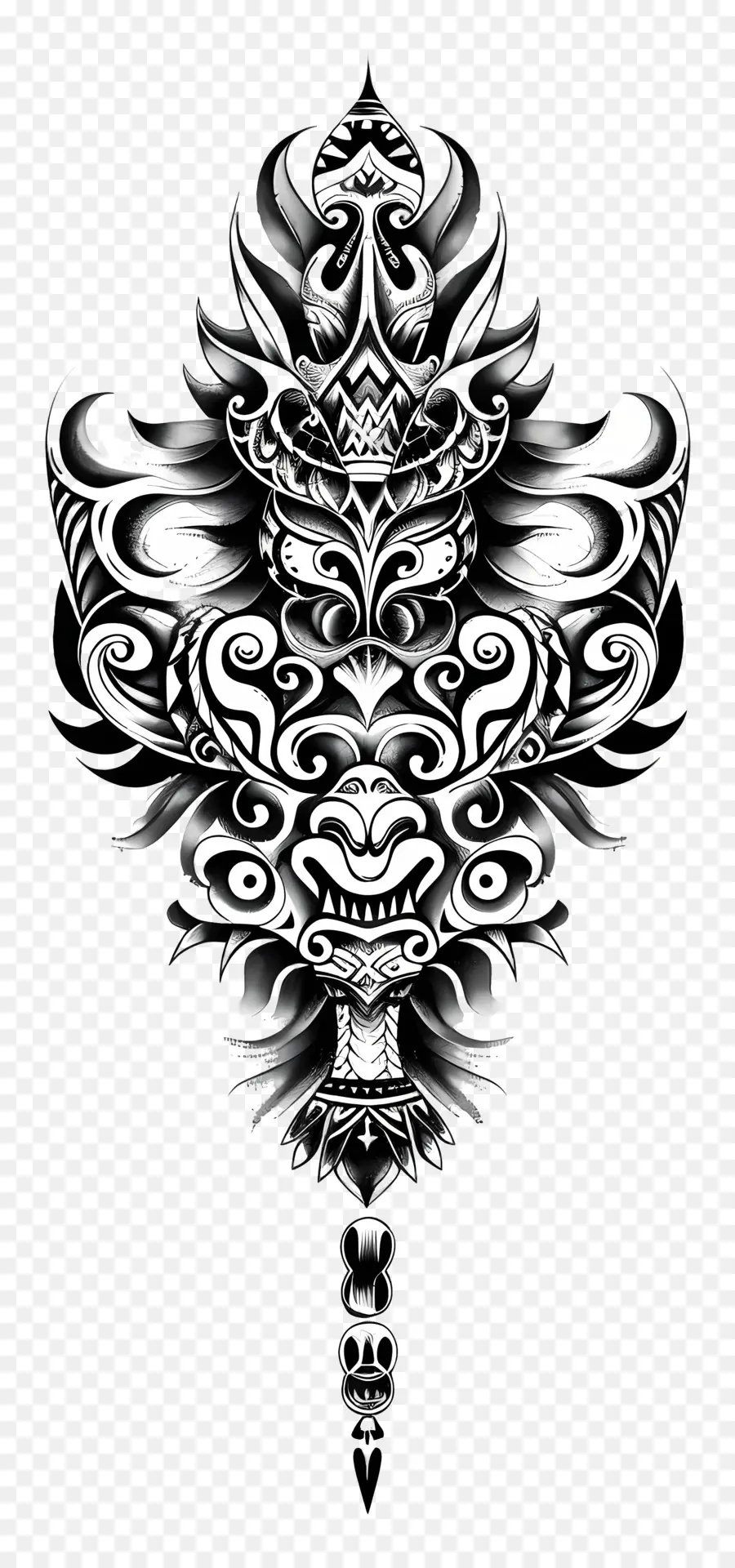 Polinésia Tatuagem，Digital Art PNG