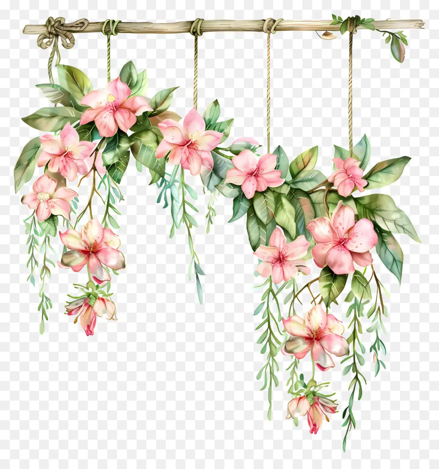Decoração De Flores，Garland Floral PNG