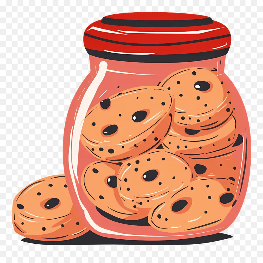 Cookie Jar，Chocolate Chip Cookies PNG