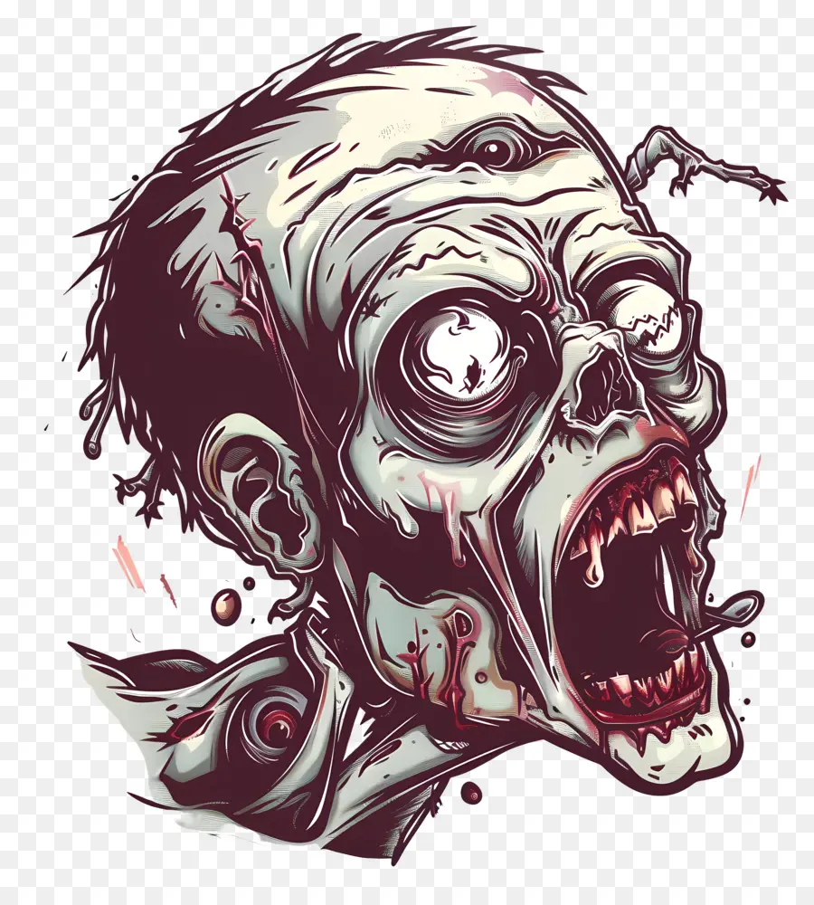 Cabeça Zombie，Zombie PNG