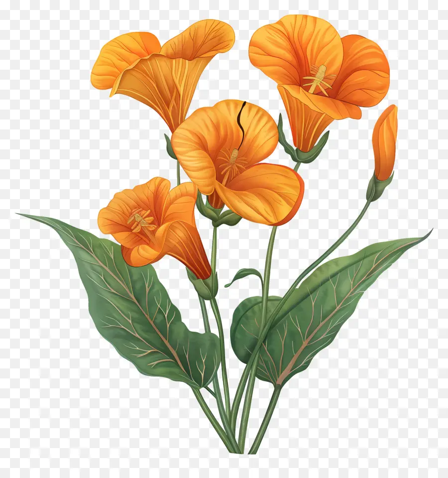 Sandersonia Laranja，Flores De Laranja PNG