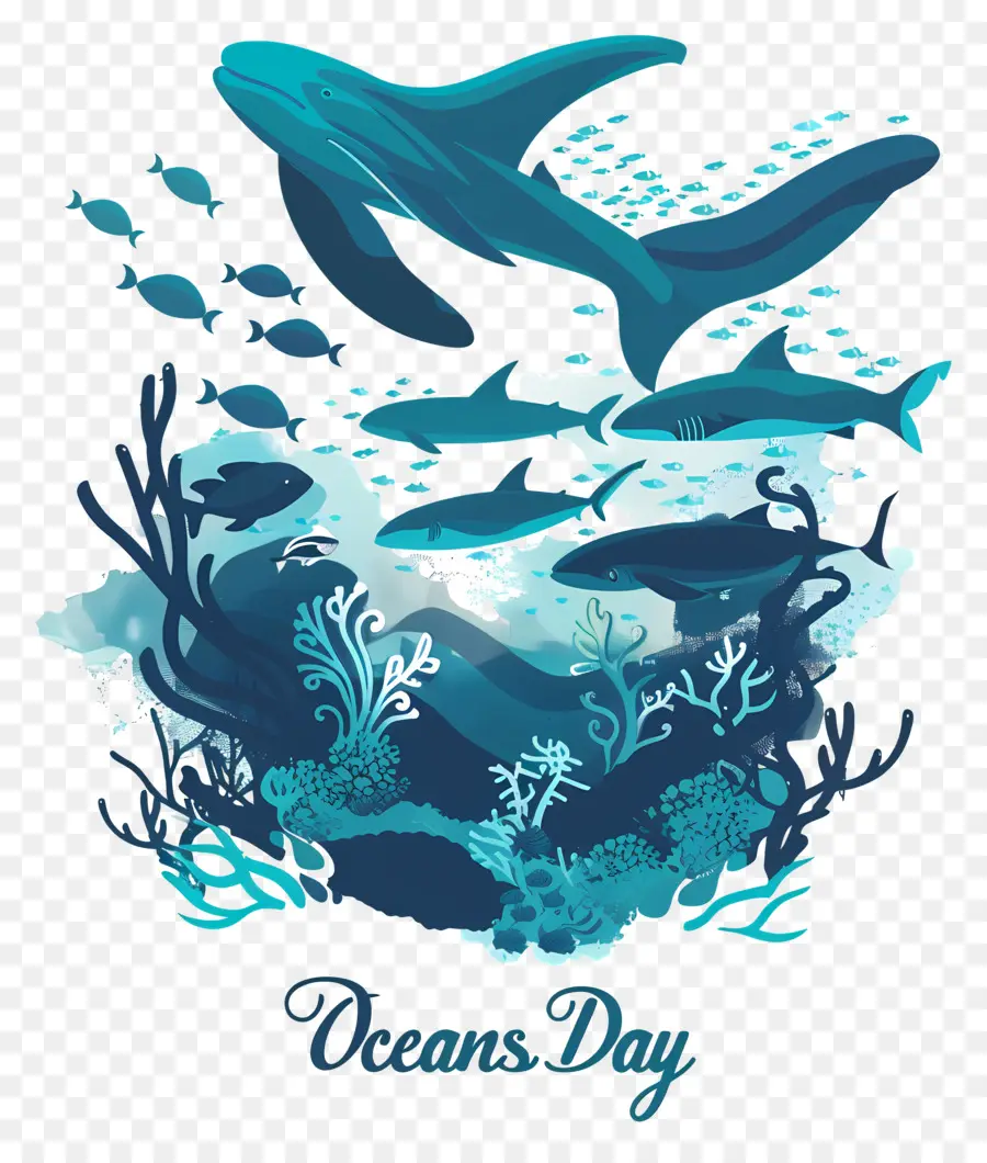 O Dia Mundial Dos Oceanos，Vida Selvagem Oceânica PNG