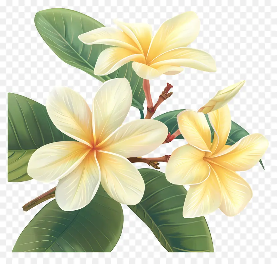 Plumeria Amarela，Flores De Plumeria PNG