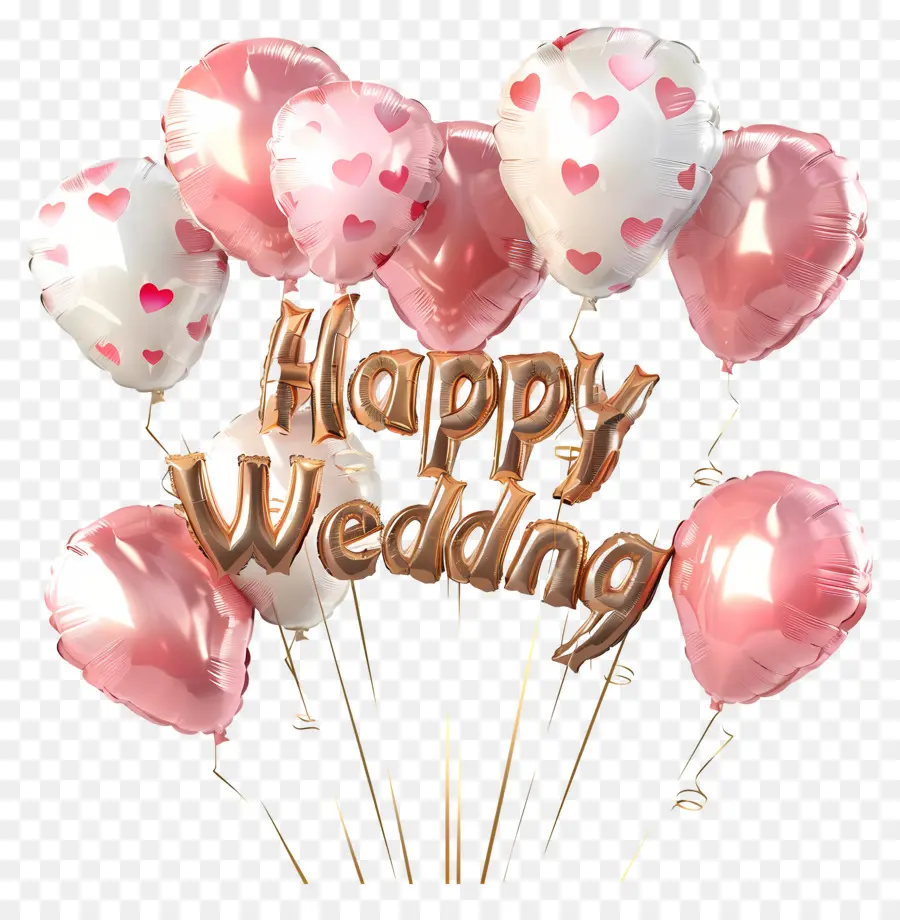 Casamento Feliz，Balões PNG