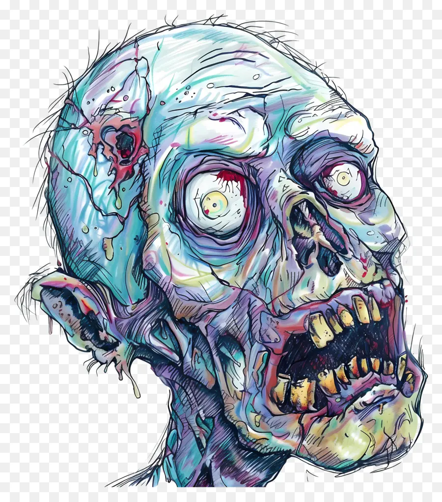 Cabeça Zombie，Zombie PNG