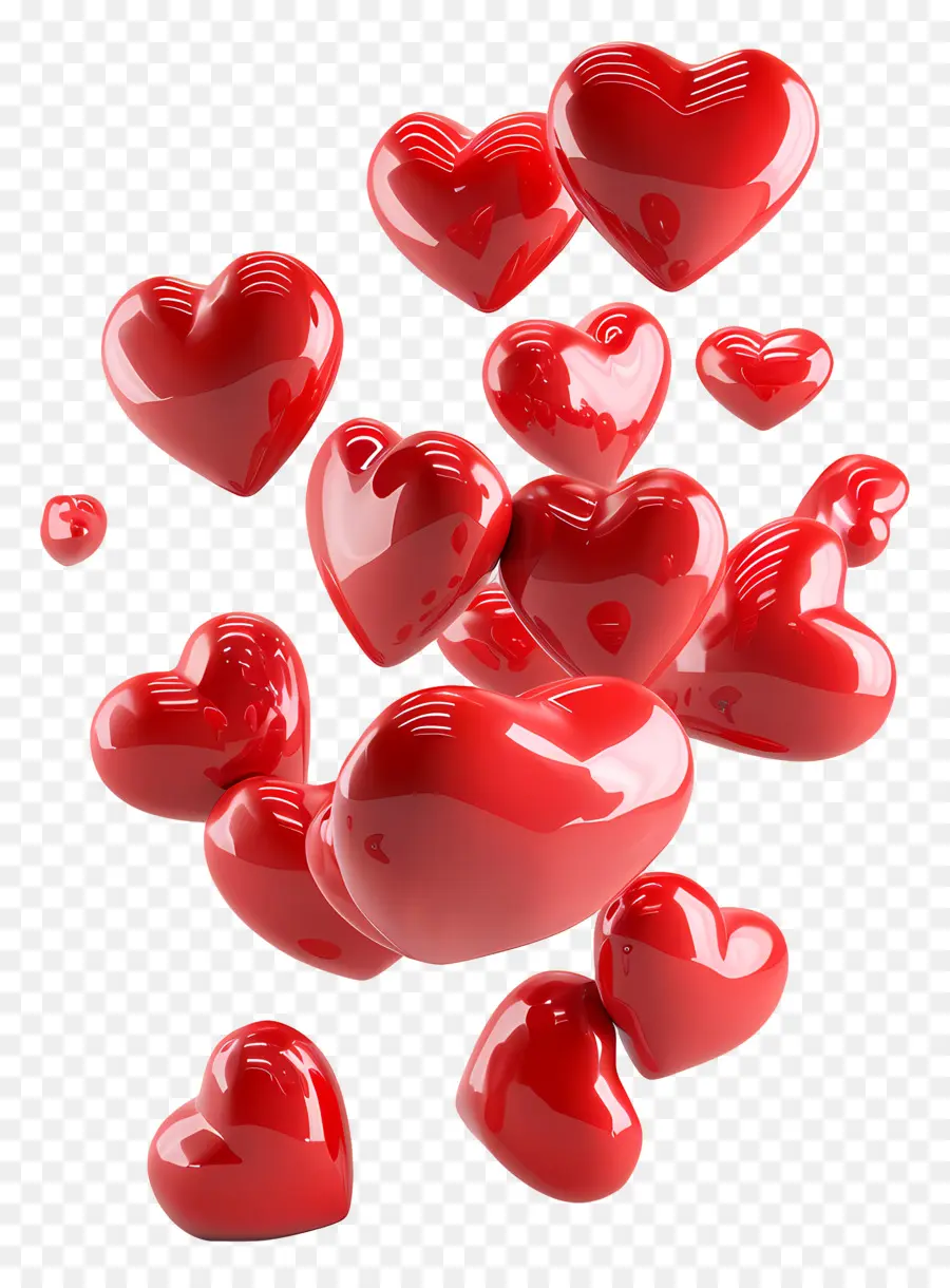 Flutuante Coração，Coração Vermelho PNG