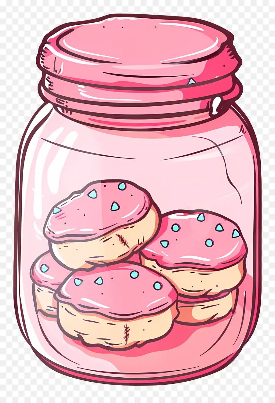 Cookie Jar，Cor De Rosa Donuts PNG