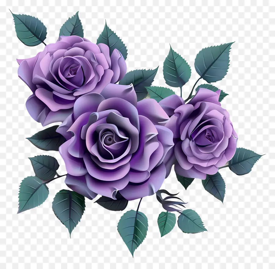 Jardim De Rosas，Roxo Rosas PNG