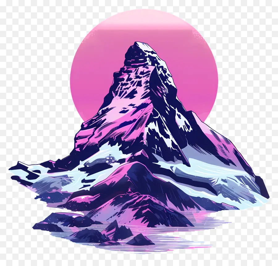 Montanha Vaporwave，Montanha PNG