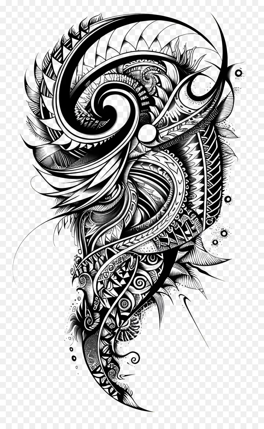 Tatuagem Maori，Dragão De Desenho PNG