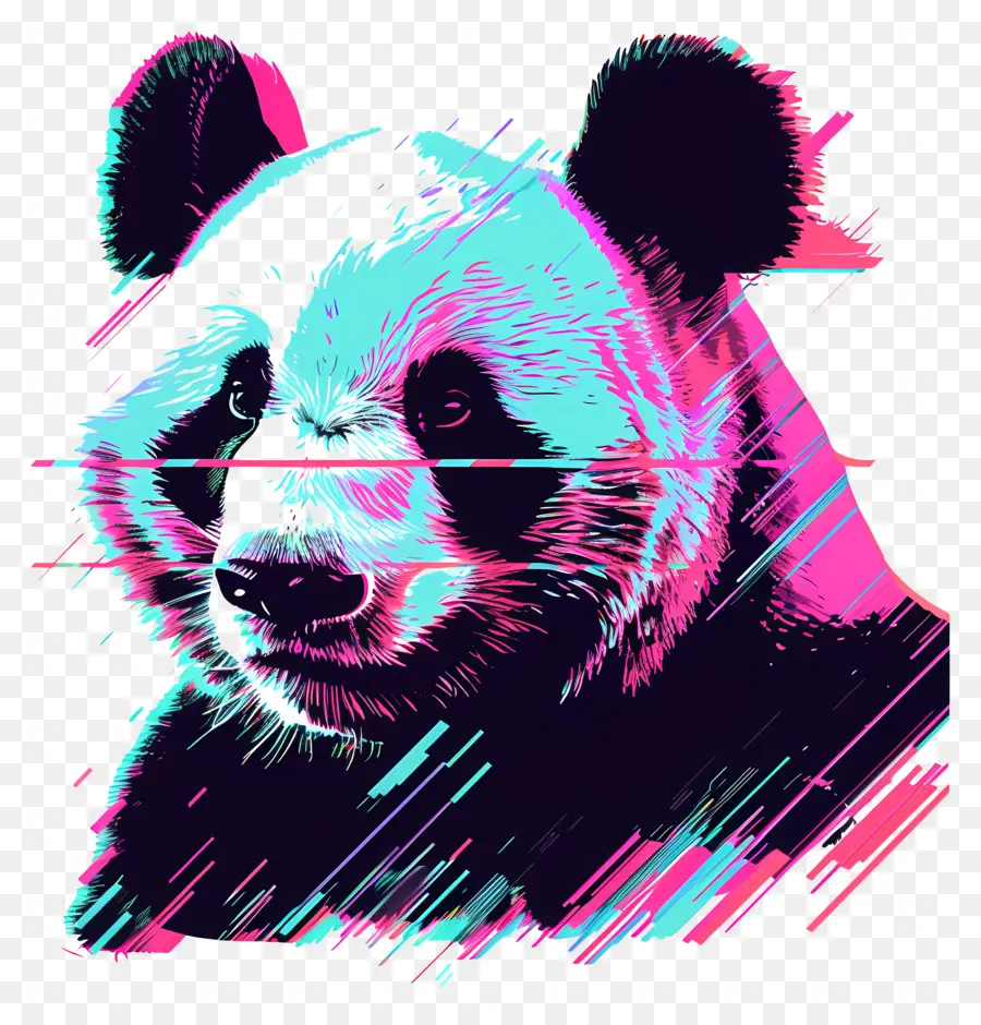 Onda De Vapor Panda，Panda PNG